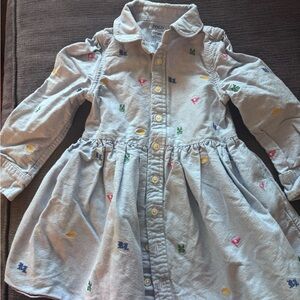 Polo by Ralph Lauren Light Blue Embroidered Chambray Dress Collared 2T